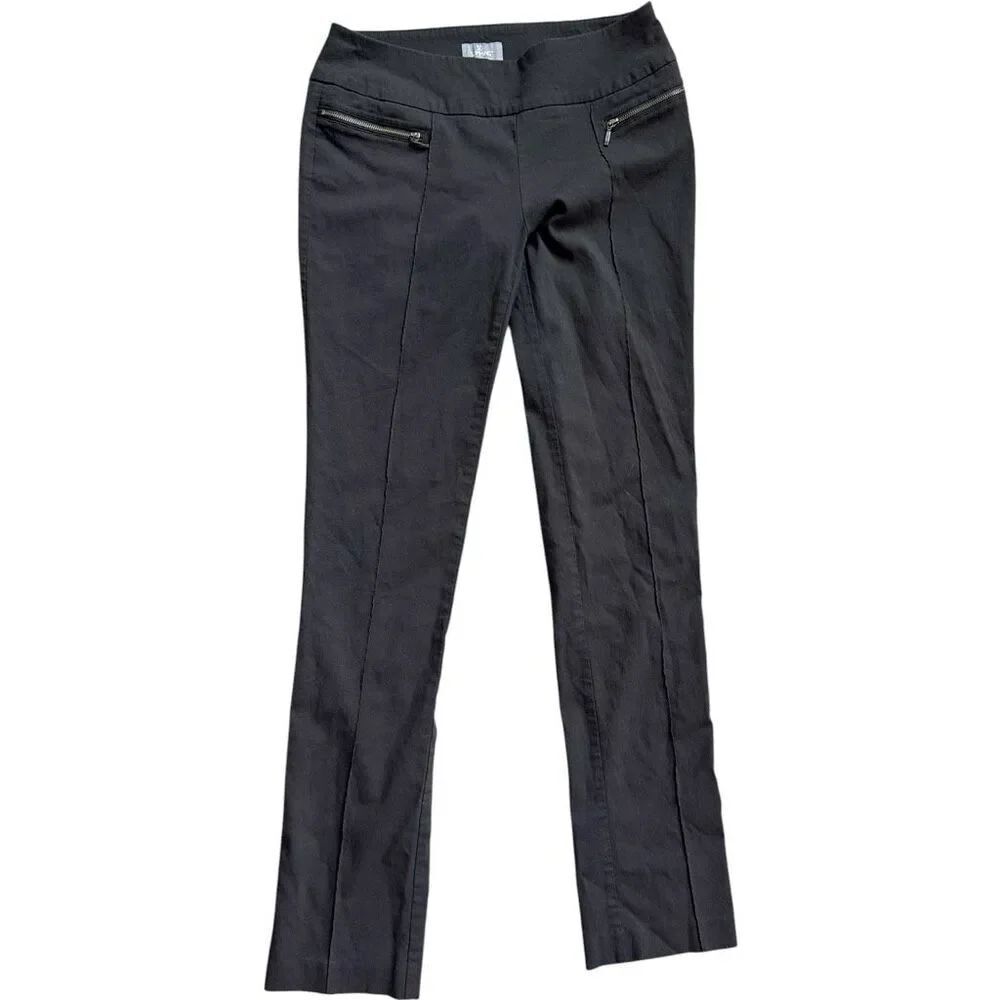 Womens Chico’s Chicos So Slimming Brown Skinny Zipper Detail Pants Sz 00 Regular